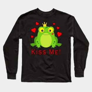 Frog Prince Kiss Me Long Sleeve T-Shirt